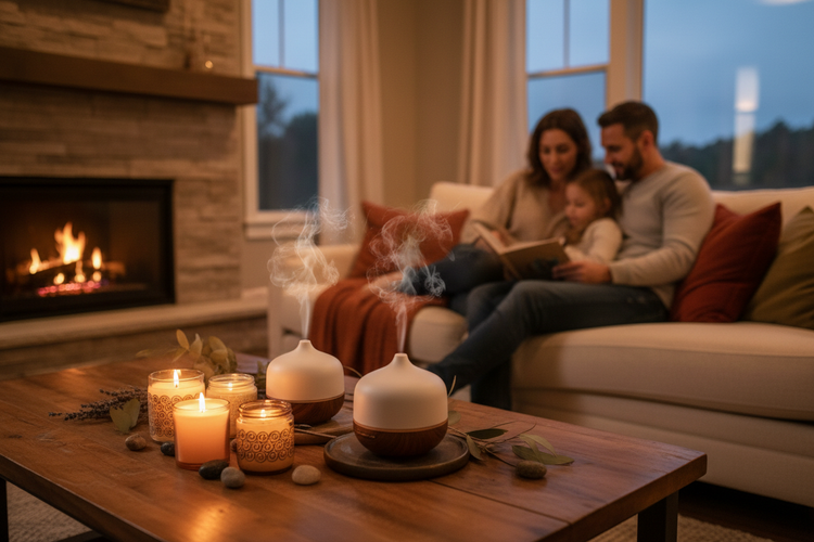 (1920 x 608)px  家庭 温馨 蜡烛香薰